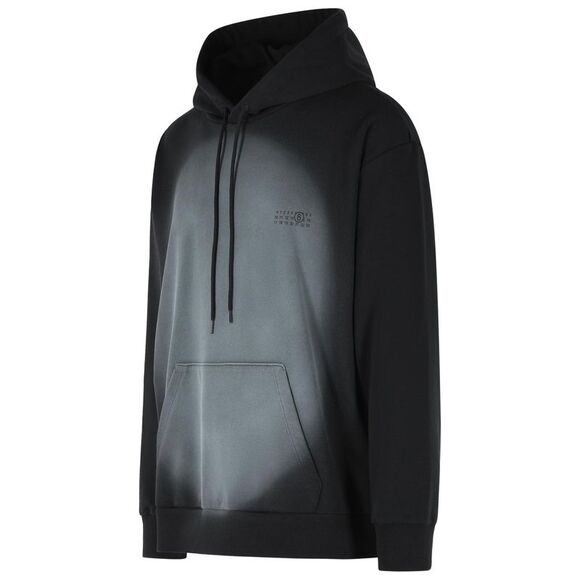 Mm6 Maison Margiela Black Cotton Blend Sweatshirt Men